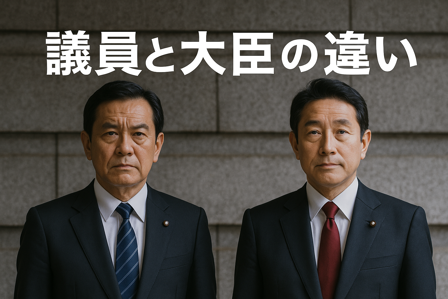【議員と大臣の違い】をわかりやすく解説！スッキリ理解できる政治の仕組み